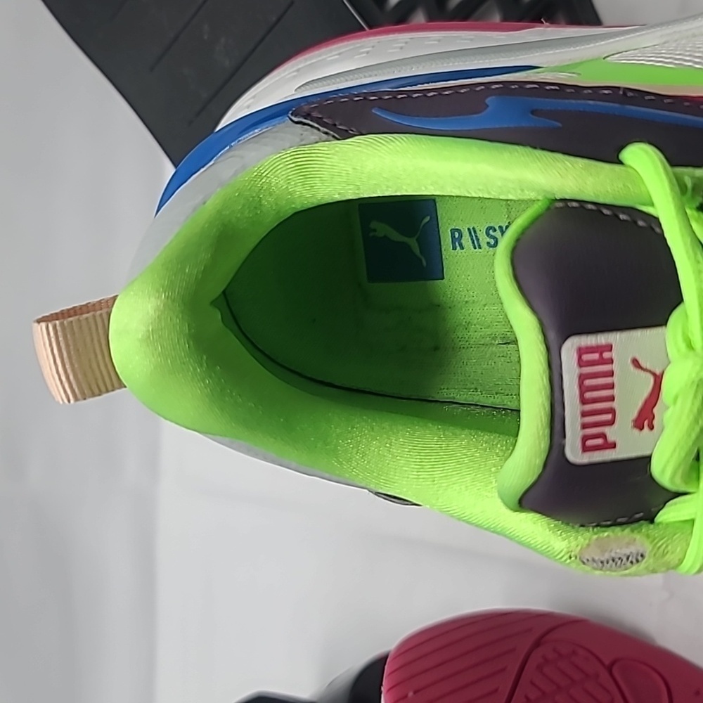 Puma Womens Sz 8.5 RS Fast Pop White Purple Sweet Grape Sneakers Shoes 384328 01 - Picture 7 of 9